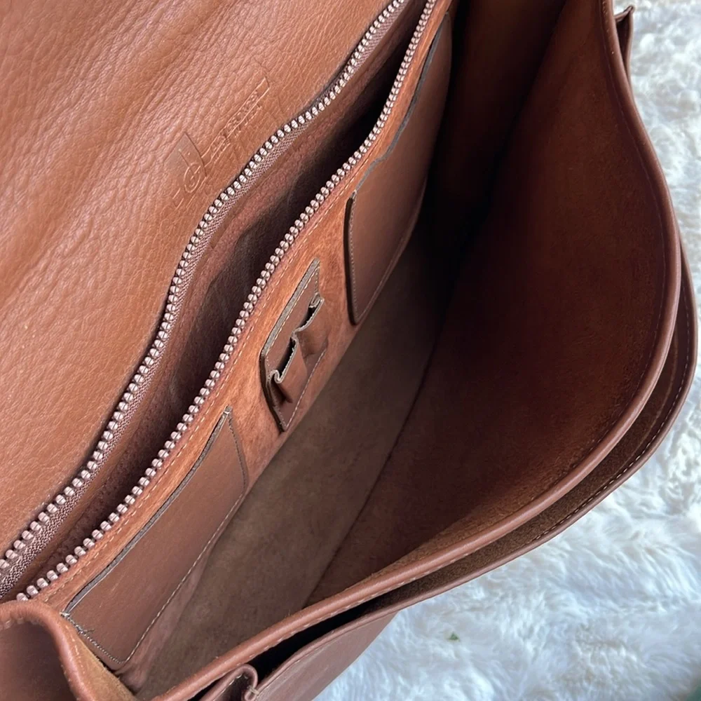 Jack George’s messenger leather bag